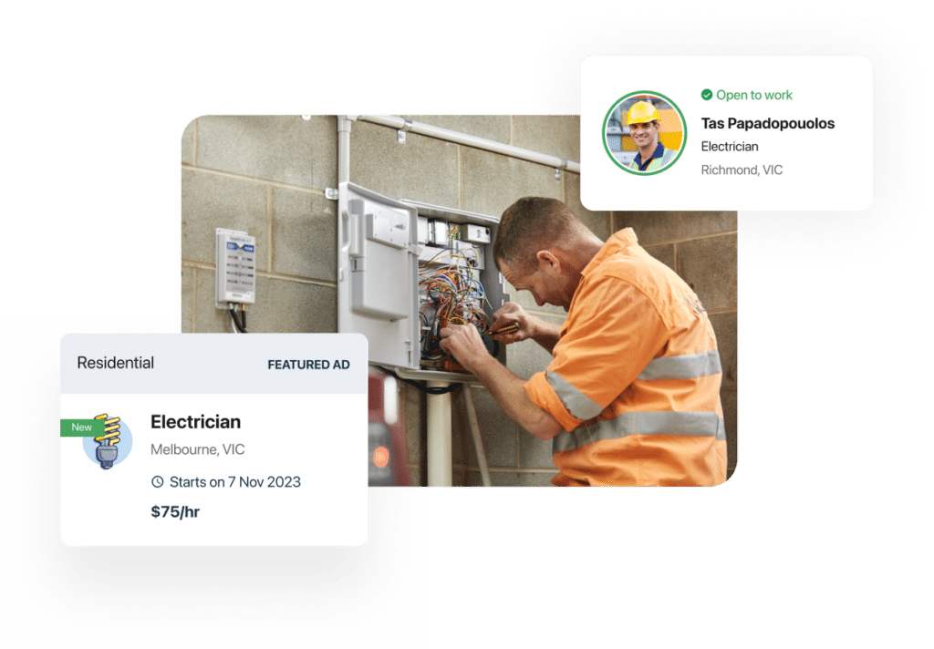 an electrician working on a fuse box